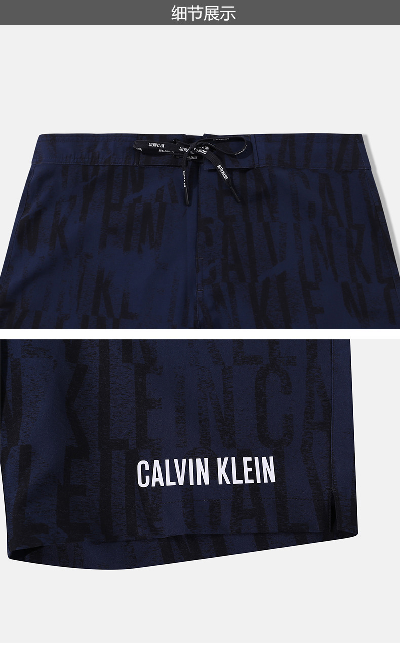 CK SWIMWEAR / Thời trang nam in Logo Quần ren biển KM00155 	quần đi biển tre em	