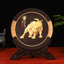 Company opening celebration gifts activated carbon carving handicrafts Chinese style business conference office entrance entrance decoration ornaments
