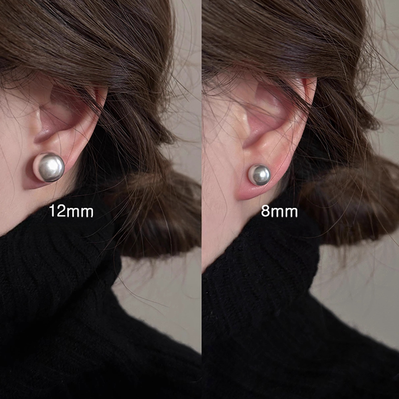 Chozenkinny Really Has a Lot of Gray Pearl Earrings for Women, High-End and Elegant Earrings, 925 Silver Jewelry
