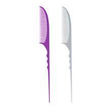 Crescent shape steel needle tip tail comb hand-pushed corrugated comb cutting hair comb easy partition arc pick comb styling updo comb