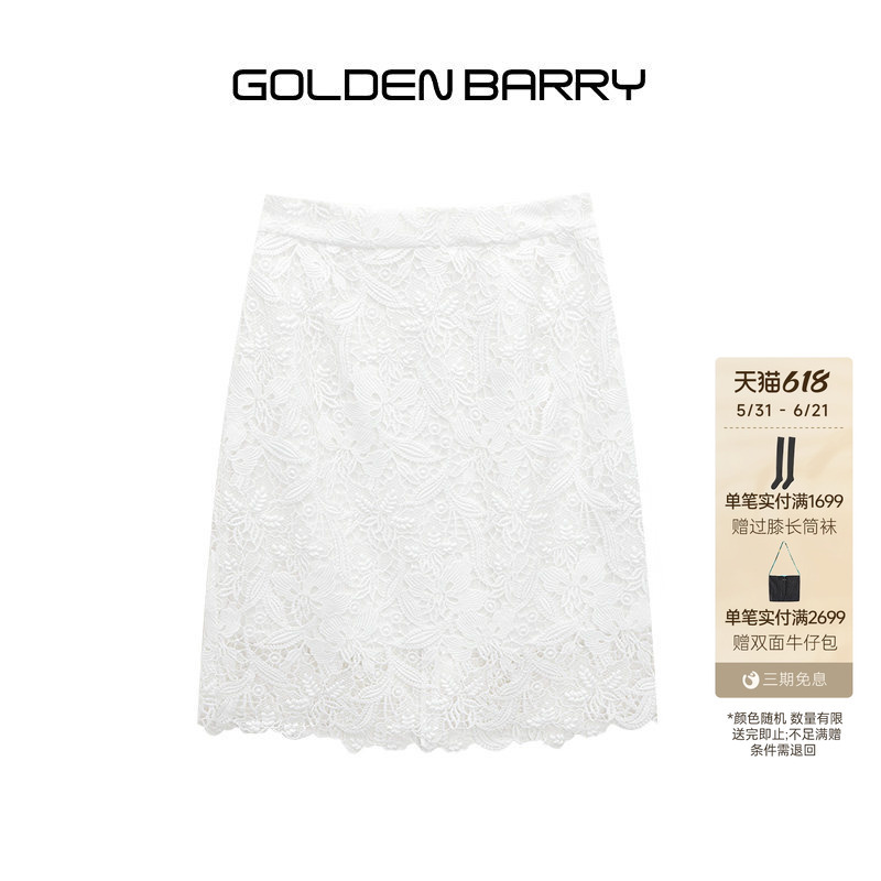 Golden Barry Summer Women's Water-Soluble Lace See-Through Skirt Short Skirt Women 311289 Golden Barry Summer Women's Water-Soluble Lace See-Through Skirt Short Skirt Women 311289