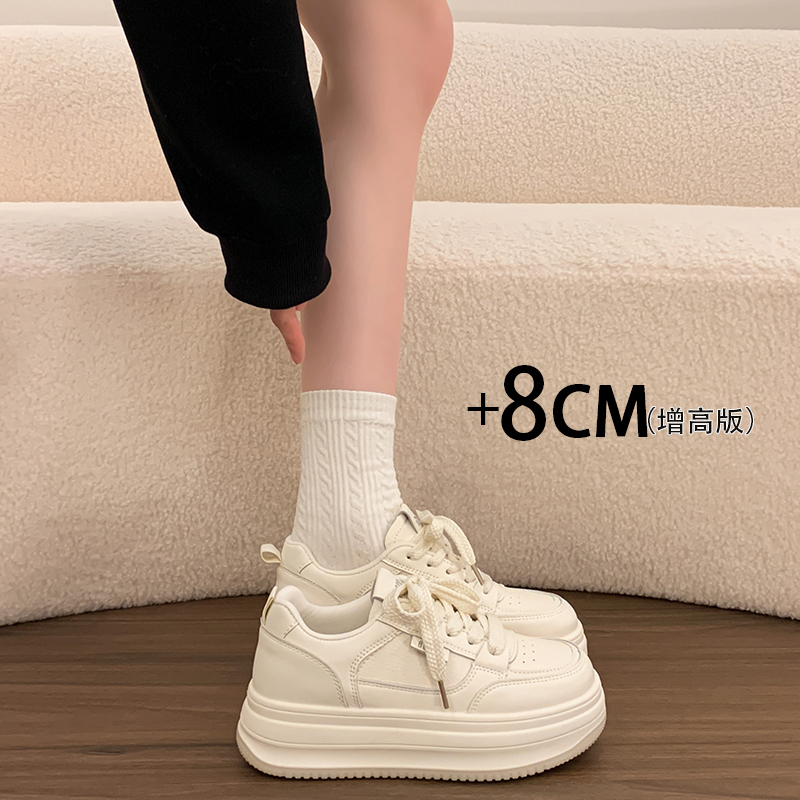 Popular White Sneakers for Women 2026 New Summer Thick-Soled Sneakers Non-Slip Versatile Height-Increasing Casual Sports Shoes Popular White Sneakers for Women 2026 New Summer Thick-Soled Sneakers Non-Slip Versatile Height-Increasing Casual Sports Shoes