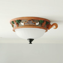 Treehouse American childrens room ceiling lamp bedroom lamp LED round Nordic creative boy and girl cartoon lamps