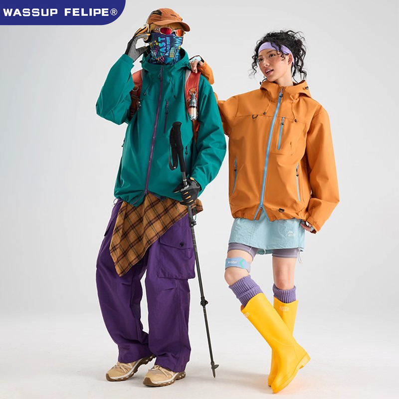 Outdoor Casual Style Hooded Jacket for Men, Loose Windproof Zipper Jacket, Functional Jacket Available for Group Purchase