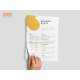 Hand-Held A4 Paper Promotional Leaflet Psd Mockup Template Vi Application Texture Poster Design Elements Materials