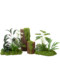 Simulated Moss Green Plants for Landscaping, Forest-Style Window Displays, Exhibition Hall Tree Stump Plant Combinations, Landscape Artificial Flowers and Vegetation, Floral Art
