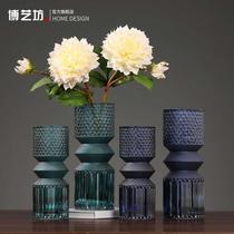 Glass water light luxury Morandi Nordic Pekingese vase modern simple creative fashion dining table model room flower ornaments