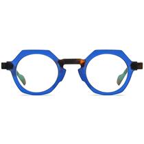 New style color matching personalized fashion polygonal plate glasses frame optical frame small face men and women myopia glasses
