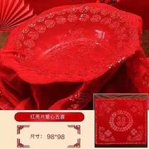 Wedding supplies bag pot gauze red gauze scarf mesh cornucopia red wedding bride red hijab transparent gauze bride