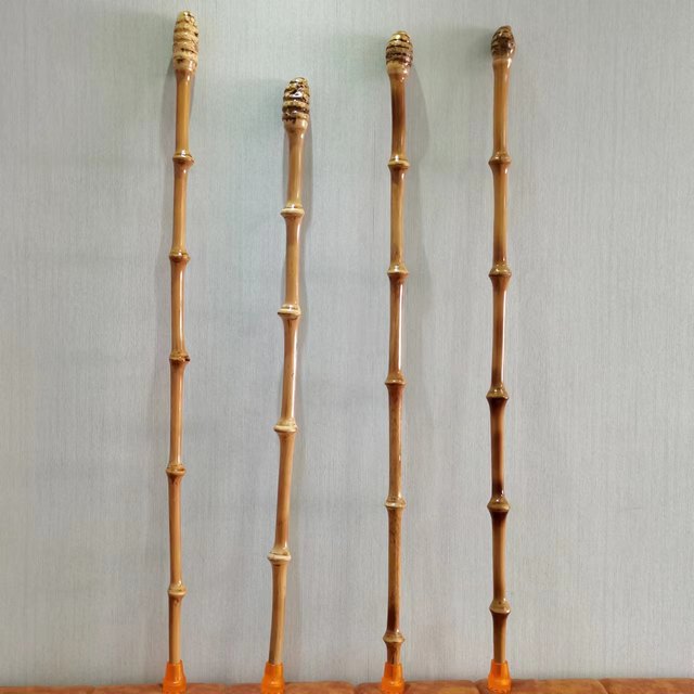 Bamboo Walking Stick, Hiking Stick, Self-Defense, Non-Slip, for Elderly Men and Women, Hiking, Climbing, Walking Stick, Bamboo Trekking Pole