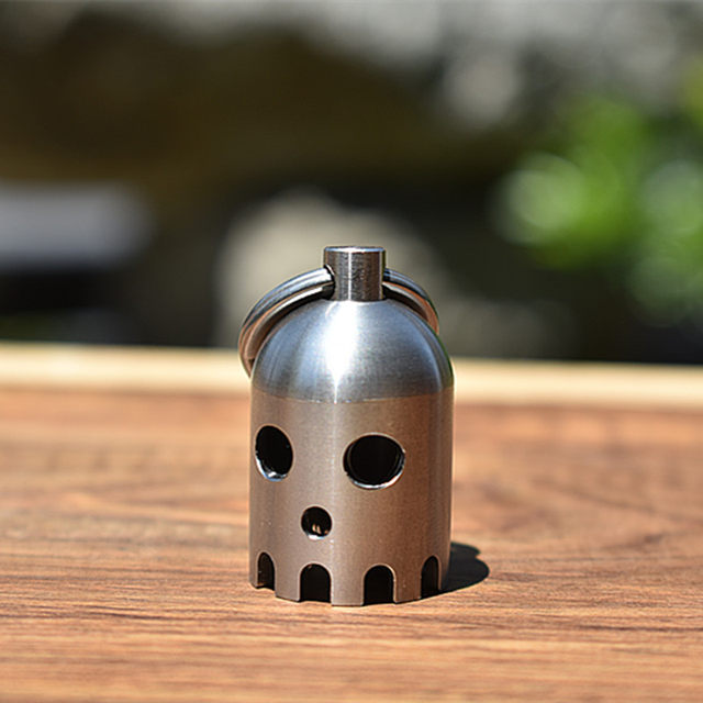 Tuning Fork Bell 304 Stainless Steel Ghost Wind Chime with Crisp Sound Edc Paracord Knife Pendant Braided Rope Bag Charm