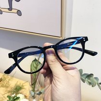 New black-framed glasses for women TR90 glasses Korean style round round face without makeup myopia anti-blue light can be equipped with myopia frames