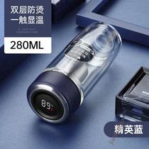 Zique goose egg cup double layer Jinlihua Elephant Kuangdi glass mens double layer thickened goose egg cup new temperature display