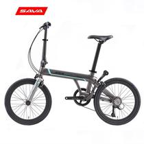 Ultra-light carbon fiber single-arm folding bicycle for transportation 20-inch variable speed portable driving bicycle