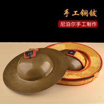 Factory direct sales of Tibetan Buddhist rituals plucked cymbals cymbals puja supplies Nepalese handmade copper cymbals musical instruments