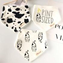 Baby pure cotton saliva towel cartoon momscare three-dimensional embroidery spring autumn winter baby triangle towel 3 pack