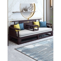 New Chinese style solid wood Arhat bed sofa bed modern simple Zen style small apartment living room retractable sliding bed collapsed Kang table