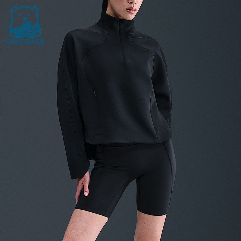 Nike/Nike Genuine 2025 Autumn Women's Daily Wear-Resistant Sports Pullover with Stand-Up Collar Hv3576-010 Nike/Nike Genuine 2025 Autumn Women's Daily Wear-Resistant Sports Pullover with Stand-Up Collar Hv3576-010
