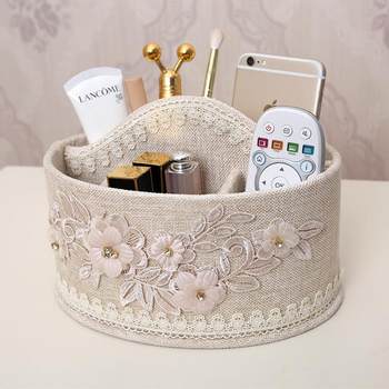 European-style coffee table storage rack living room desktop remote control storage box household cosmetic storage basket storage box