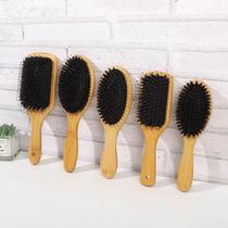 Foreign trade pig bristle solid wood comb airbag comb European and American smooth hair massage air cushion comb hair smoothing comb