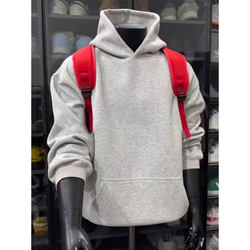 American-Style Heavyweight Basic Solid Color Hooded Sweatshirt for Men and Women, Versatile Casual Fleece-Lined Thick Hoodie Jacket for Spring and Autumn