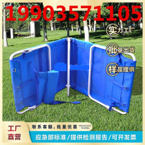 Emergency disaster relief folding bed outdoor simple portable folding bed civil affairs standard two-fold folding bed