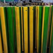 Interval 5CM10CM yellow and green vertical stripe warning tape power flat iron special grounding reflective tape