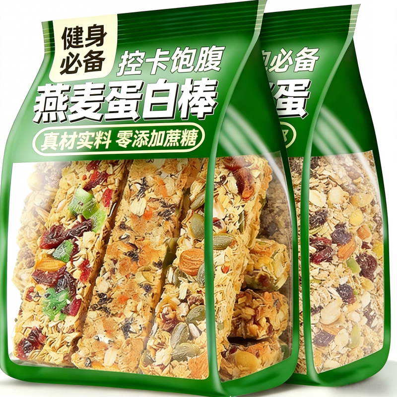 Academy of Agricultural Sciences Oat Protein Bar 0 Fat Reduced Sugar-Free Satiety Fitness Meal Replacement Energy Bar Whole Box Snacks