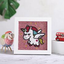 2 New 020 Diamond Painting with Frame Size Diamond Round Diamond 5D Cartoon Small Bedroom Masonry Sticker