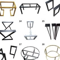 Round table stand foldable e-folding wrought iron table leg bracket table foot dining table telescopic table retractable table stand folding tripod customization