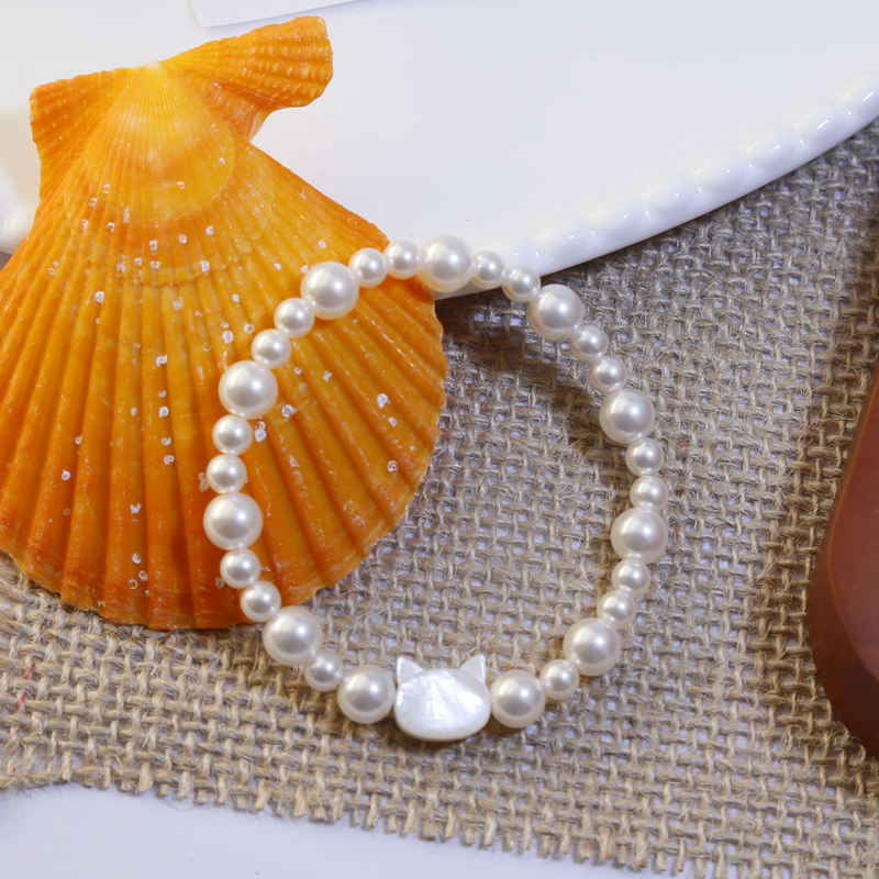 Mother-Of-Pearl Elf Cat Children's Bracelet, Summer High-End Light Luxury Style, Matching Bracelet, Baby Holiday Gift Mother-Of-Pearl Elf Cat Children's Bracelet, Summer High-End Light Luxury Style, Matching Bracelet, Baby Holiday Gift