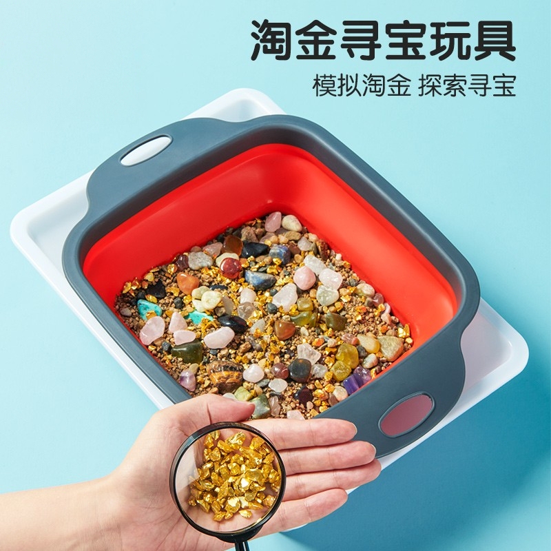 Children's Gold Mining and Gemstone Toy Excavation Kit, Archaeology Digging, Treasure Hunting Simulation, DIY Crafts
