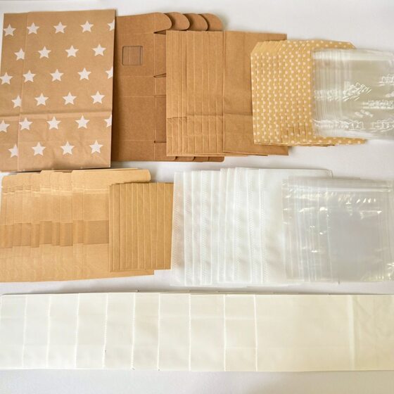 High-Quality Packaging Materials, Beautiful ins Paper Bags in Maillard Color Series, Kraft Paper Gift Bags, DIY Packaging Bags, Self-Sealing