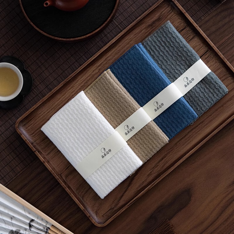 Thickened Absorbent Tea Towel, Cotton and Linen Tea Cloth, Handmade Tea Mat, Small Tea Mat, Square Towel, Dry Tea Towel, Tea Ceremony Tea Set, Tea Table Mat
