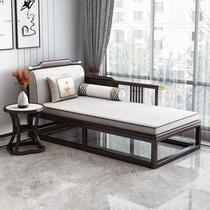 New Chinese style solid wood imperial concubine couch small apartment living room fabric sofa balcony leisure beauty couch bed and breakfast single lounge chair