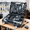 Household Tool Box Set, Multi-Functional, Suitable for Home, Car, and Daily Use, Includes Electrician's Hardware Tools, Screwdrivers, and Vise
