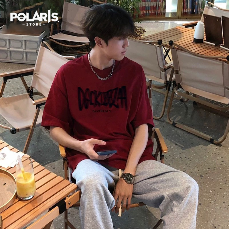 Hong Kong Trendy Brand Year of the Horse Red Short-Sleeve Men's 2026 American Retro Burgundy T-Shirt Zodiac Year Couple Style Top