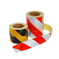 5cm red white black and yellow reflective film reflective tape warning tape road construction 20cm traffic warning sticker