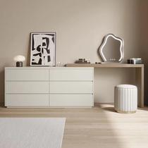 Internet celebrity solid wood dresser modern minimalist bedroom high-end small dressing table cupboard dresser integrated desk