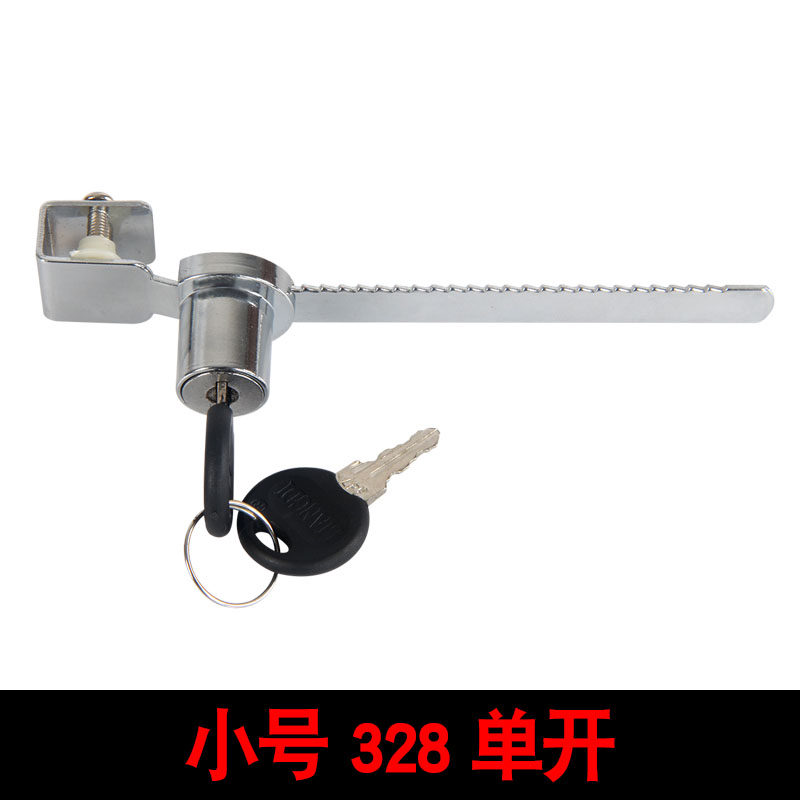 2-Pack Glass Cabinet Lock With Sawtooth Move Door Lock – Push-Pull Rack Lock For Glass Sliding Doors, Fits 5-8mm Thick Glass, Chrome Finish, Keyed Alike