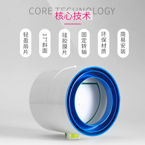 Обратный клапан для дамской комнаты, обогреватель для ванной комнаты, вытяжной вентилятор, обратный клапан 75/110, обратный клапан из ПВХ, клапан против запаха