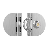 Glass door lock push-pull glass lock double door free open pore stainless steel shop central lock single door double open door lock
