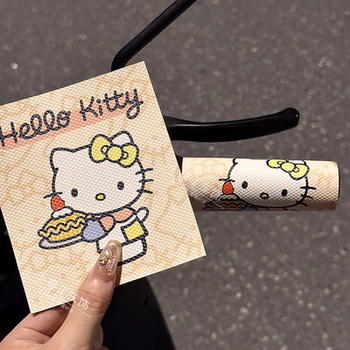 Hellokitty motorcycle electric rider handlebar cover anti-slip and sweat-absorbent aimaadi no. 9 handlebar cover decorative sticker