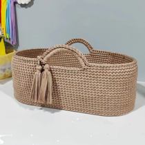 Handmade cloth woven baby newborn cradle bed woven crochet portable portable basket bed material package