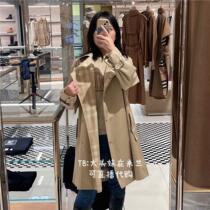 Shanghai warehouse spot clearance expert recommends Xiaohongshu masters selection of single big head girl light color row mid-length buckle waist