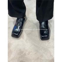 Fashion trend Mi Nianlan mens leather show style one square toe casual shoes