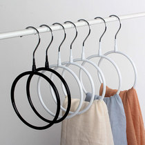 Dip plastic non-slip scarf ring hanger silk scarf clothes hanger wrought iron hook household clothing ring storage ring ring ring