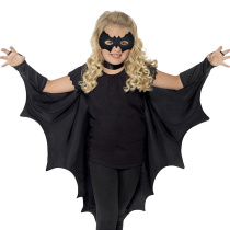 Cross-border new Halloween childrens cloak bat cloak cloak eye mask catwoman clothes party cos costume