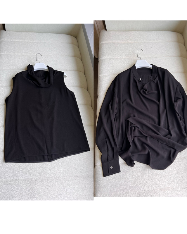 Japanese Triacetate Vest and Acetate Long-Sleeve Shirt