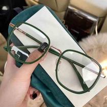 2024 new green ultra-light myopia glasses frame TR90 anti-blue light flat mirror the same style as Douyin Xiaohongshu internet celebrity